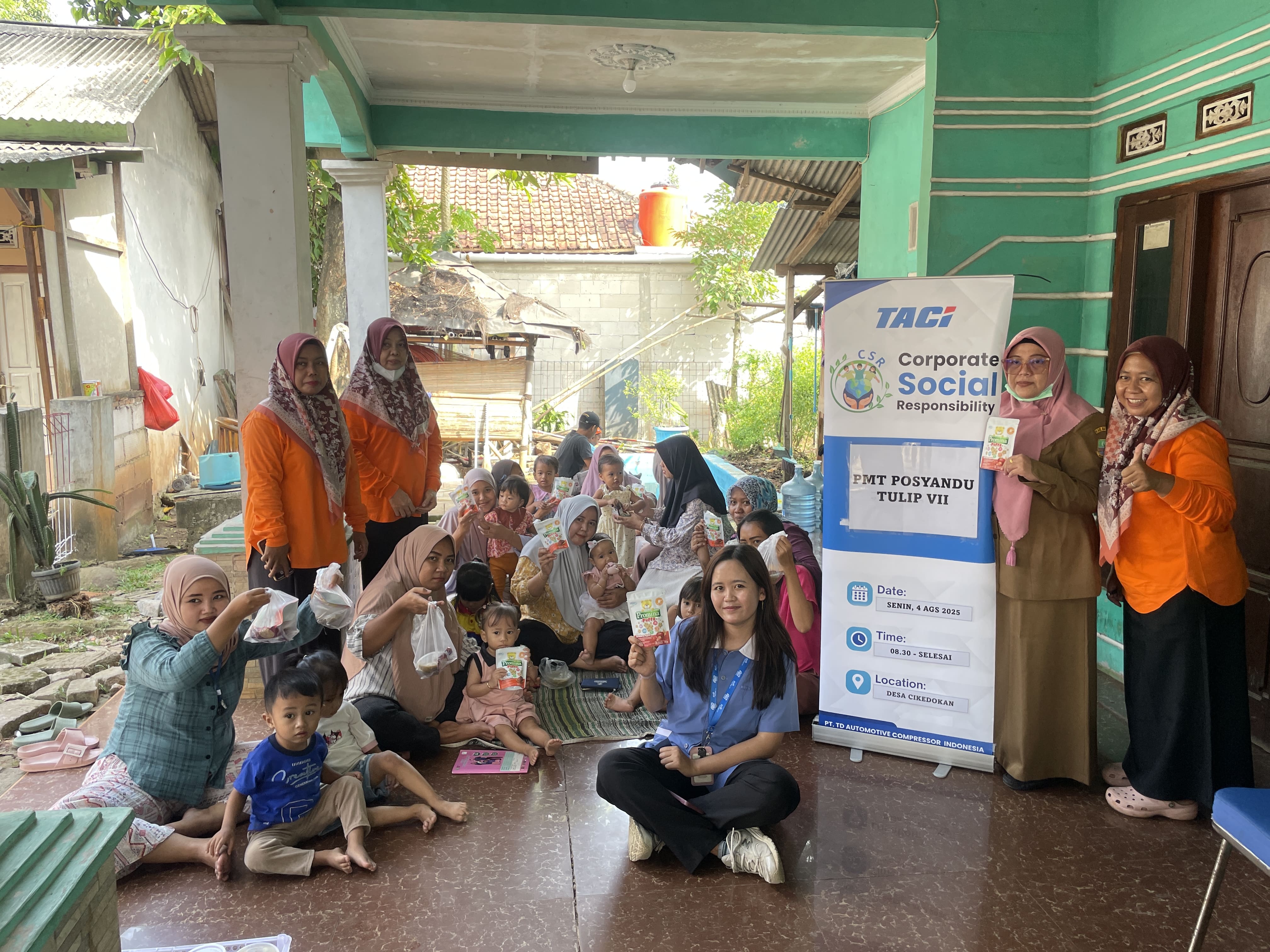 Pemberian Makanan Tambahan Untuk Balita Posyandu Tulip IV, V, dan VII Bulan Agustus 2025